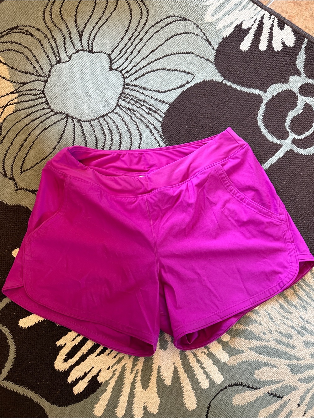 Lands' End Women's Athletic Shorts in Bright Fuchsia